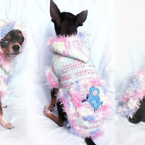 Вязаная курточка с капюшоном для собачки - Димон-Камон, одежда для собак